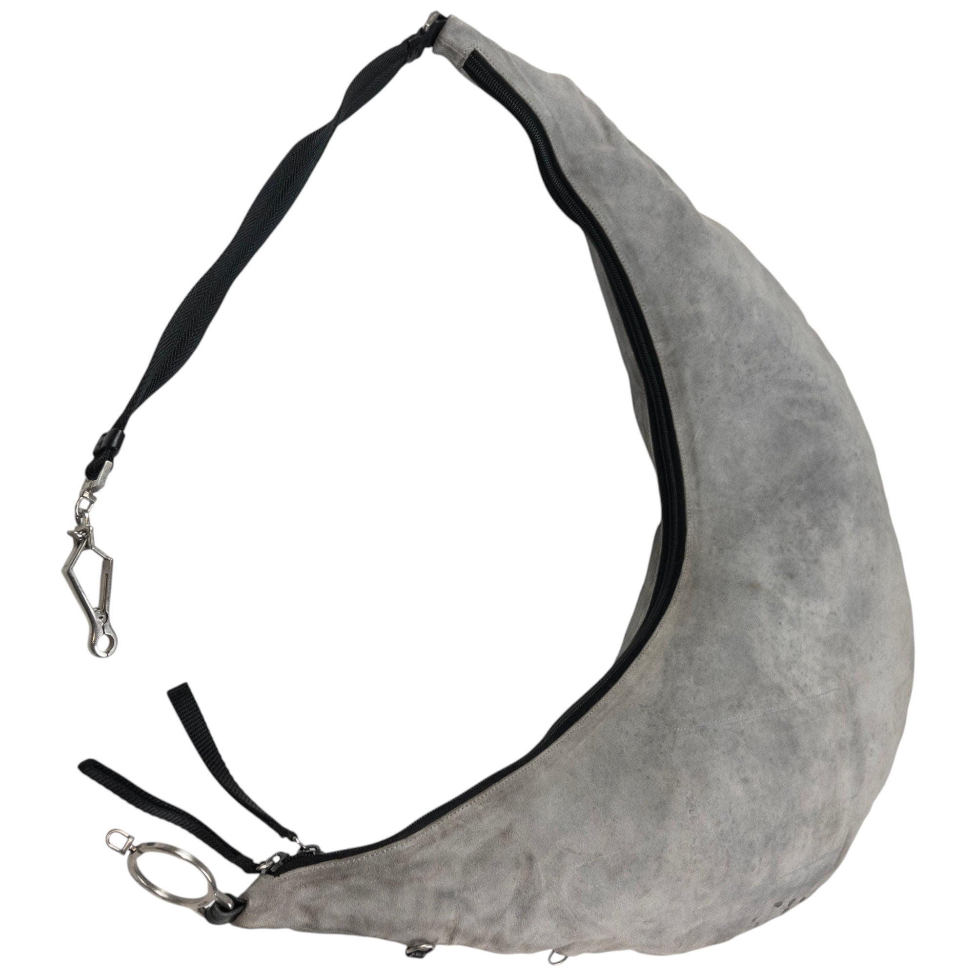 Vintage Prada Suede Crescent Shoulder Bag