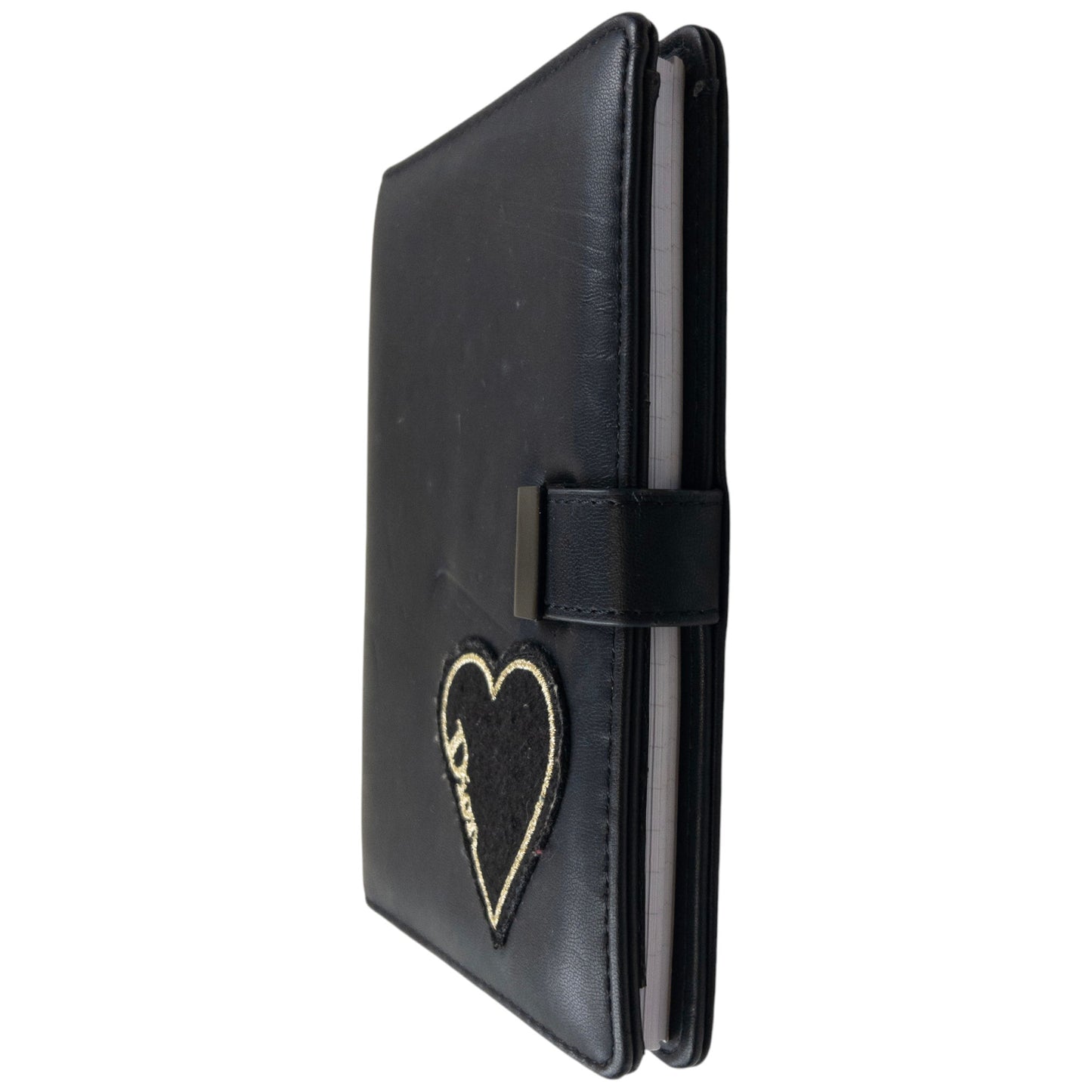 Vintage 2000s Dior Embroidered Heart Leather Notebook