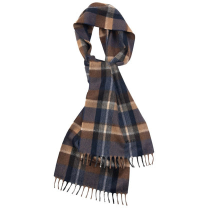Vintage 2000s Prada Checkered Wool Tassel Scarf