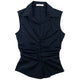 Vintage 2000s Prada Ruched Sleeveless Blouse Womens Size S