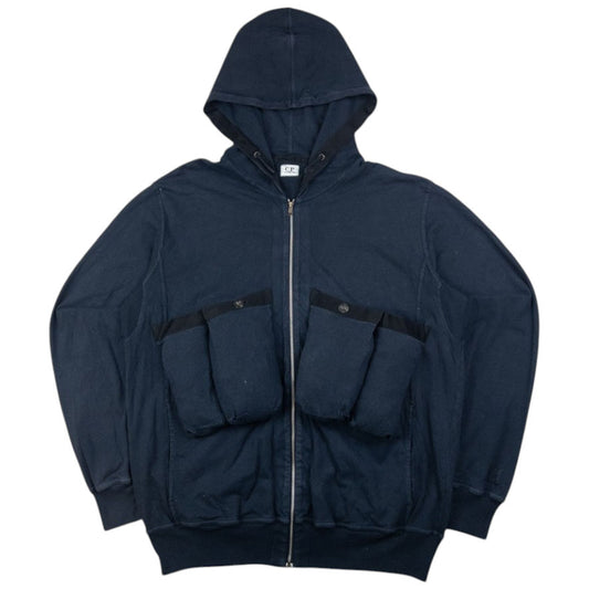 Vintage CP Company Zip Up Cargo Hoodie Size XL