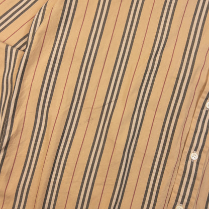 Vintage 2000s Burberry Nova Stripe Long Sleeve Button Up Shirt Size XL