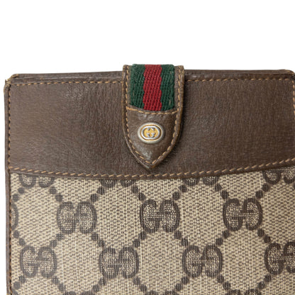 Vintage 80s Gucci Monogram Leather Wallet