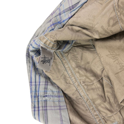 Vintage Stussy Checkered Cargo Shorts Size W34