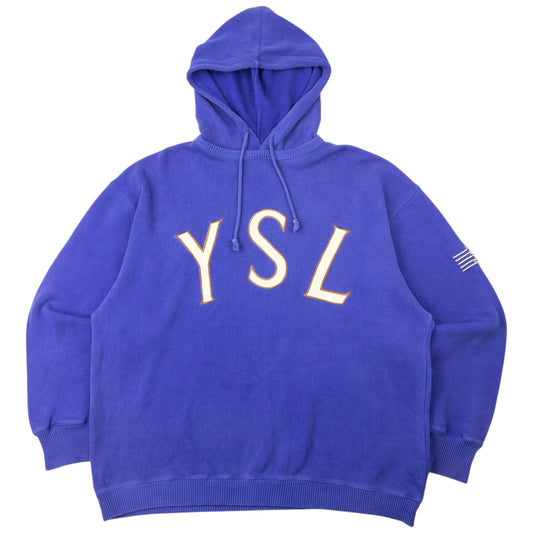 Vintage 2000s YSL Yves Saint Laurent Embroidered Hoodie Size L