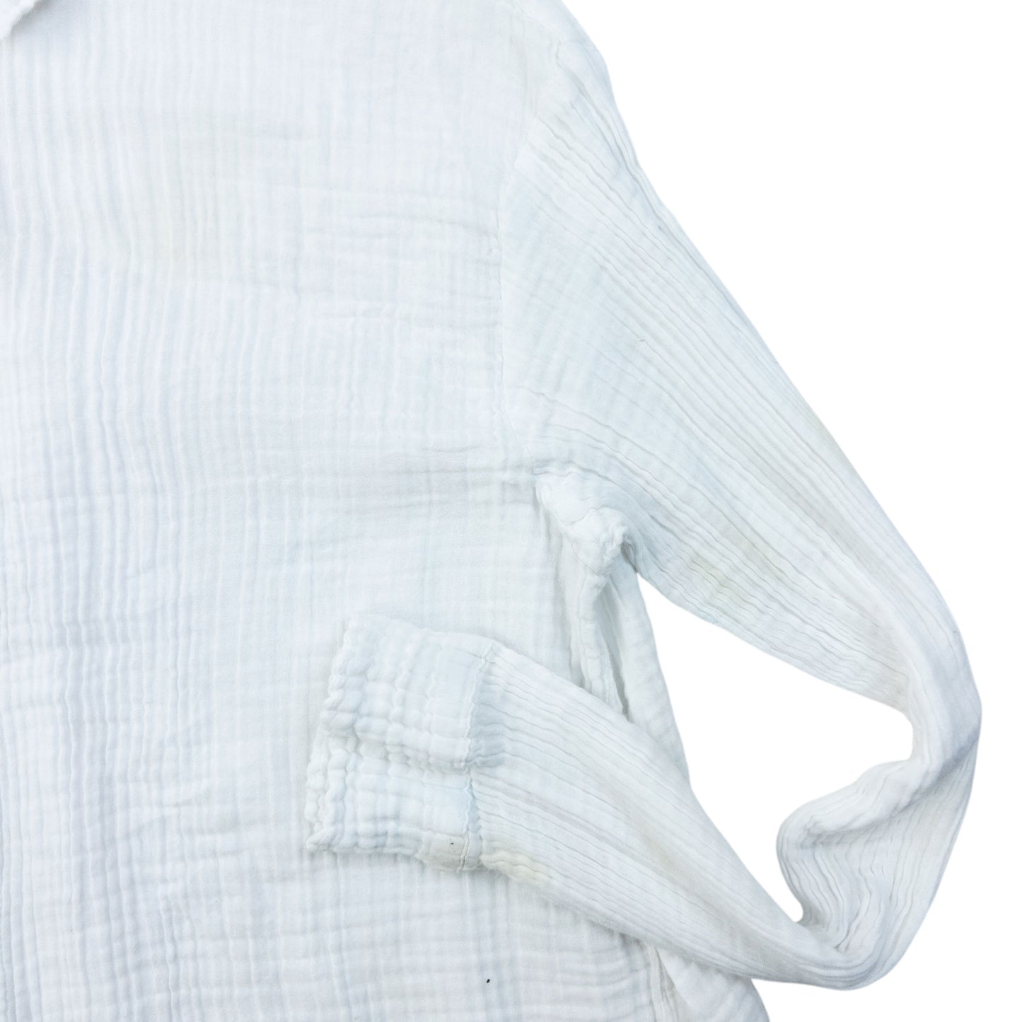 Vintage 90s Plantation By Issey Miyake Crinkle Button Up Shirt Womens Size S