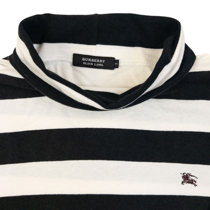 Vintage 2000s Burberry Black Label Striped Turtleneck Long Sleeve T Shirt Size S