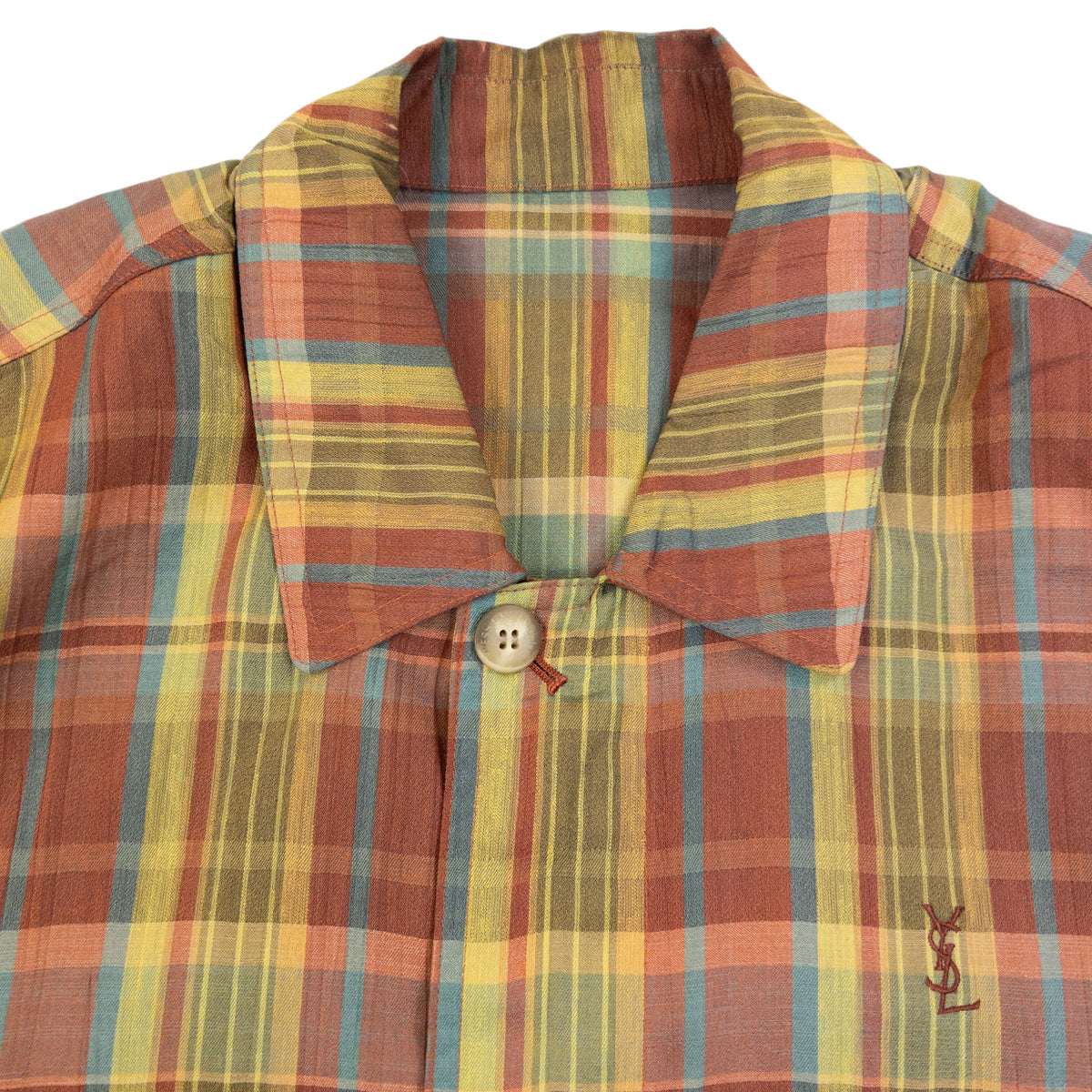 Vintage 80s YSL Yves Saint Laurent Checkered Harrington Jacket Size S