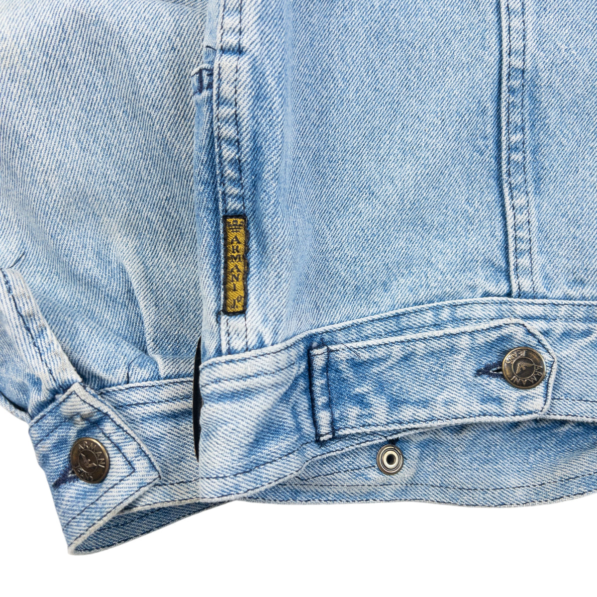 Vintage 90s Armani Jeans Button Up Denim Jacket Womens Size M