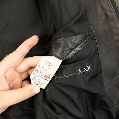 Vintage 2000s Yohji Yamamoto A.A.R Leather Puffer Jacket Size M