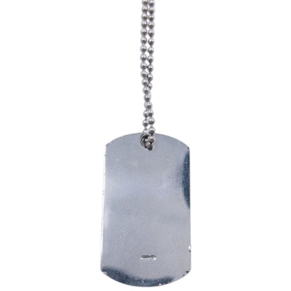 Vintage 2000s Gucci Embossed Dog Tag Necklace