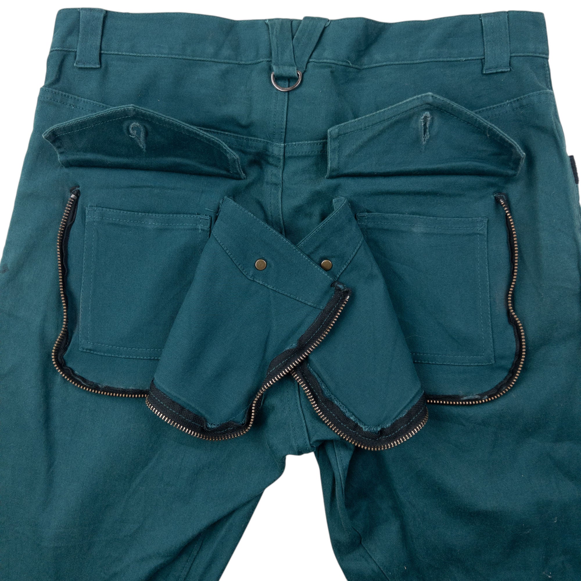 Vintage 2000s PPFM Curved Stacked Leg Cargo Trousers Size W31