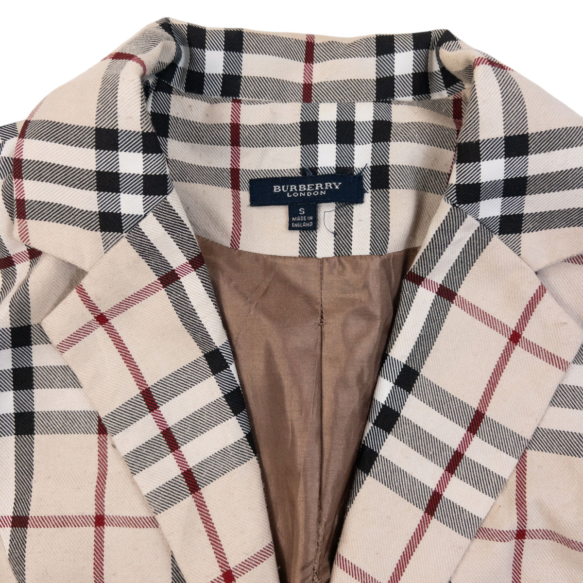 Vintage 2000s Burberry Nova Check Blazer Jacket Womens Size S