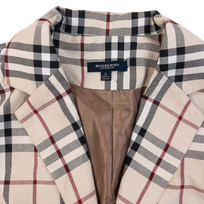 Vintage 2000s Burberry Nova Check Blazer Jacket Womens Size S