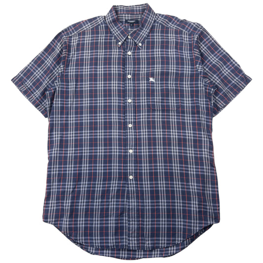 Vintage Burberry Nova Check Short Sleeve Button Up Shirt Size XL