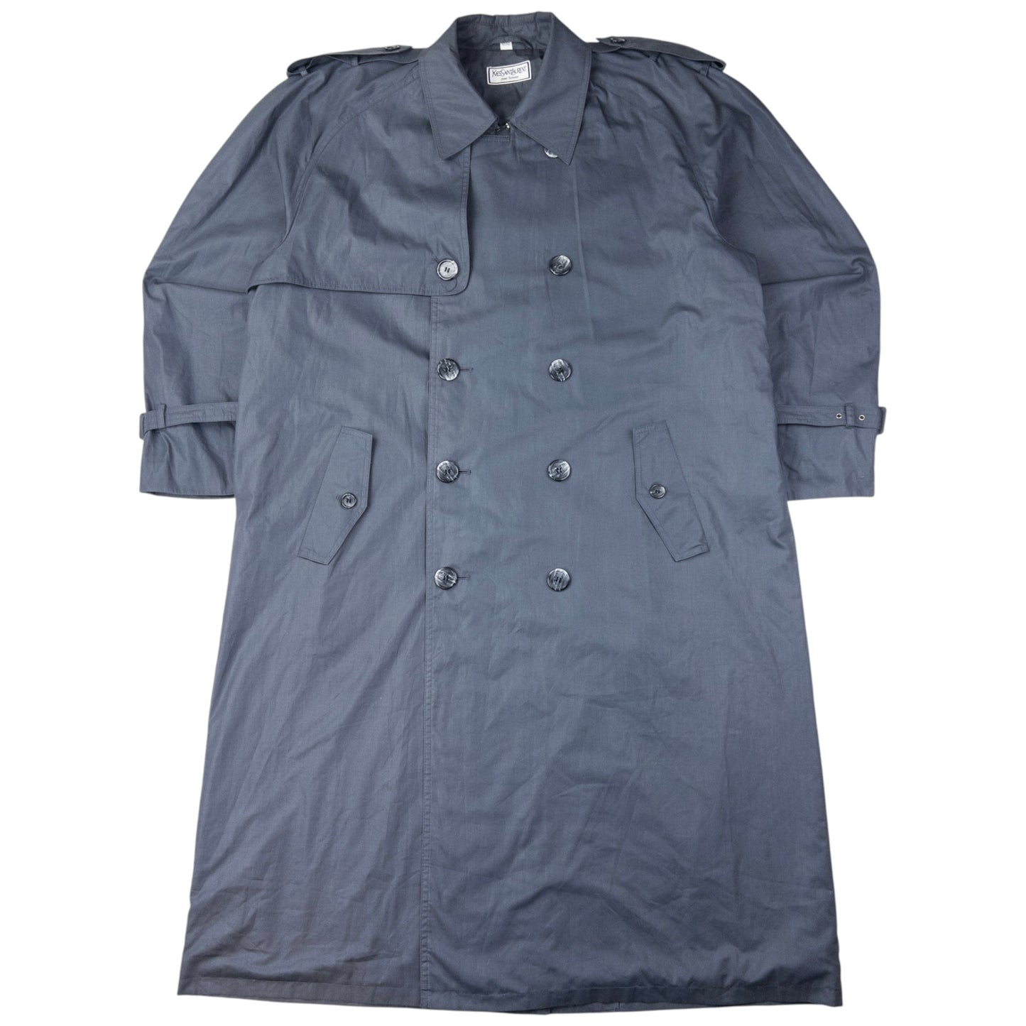 Vintage YSL Yves Saint Laurent Trench Coat Jacket Size XL