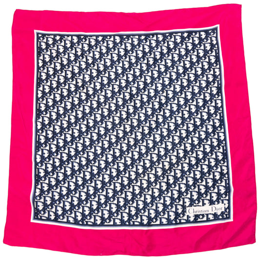 Vintage 90s Dior Monogram Pixel Silk Scarf