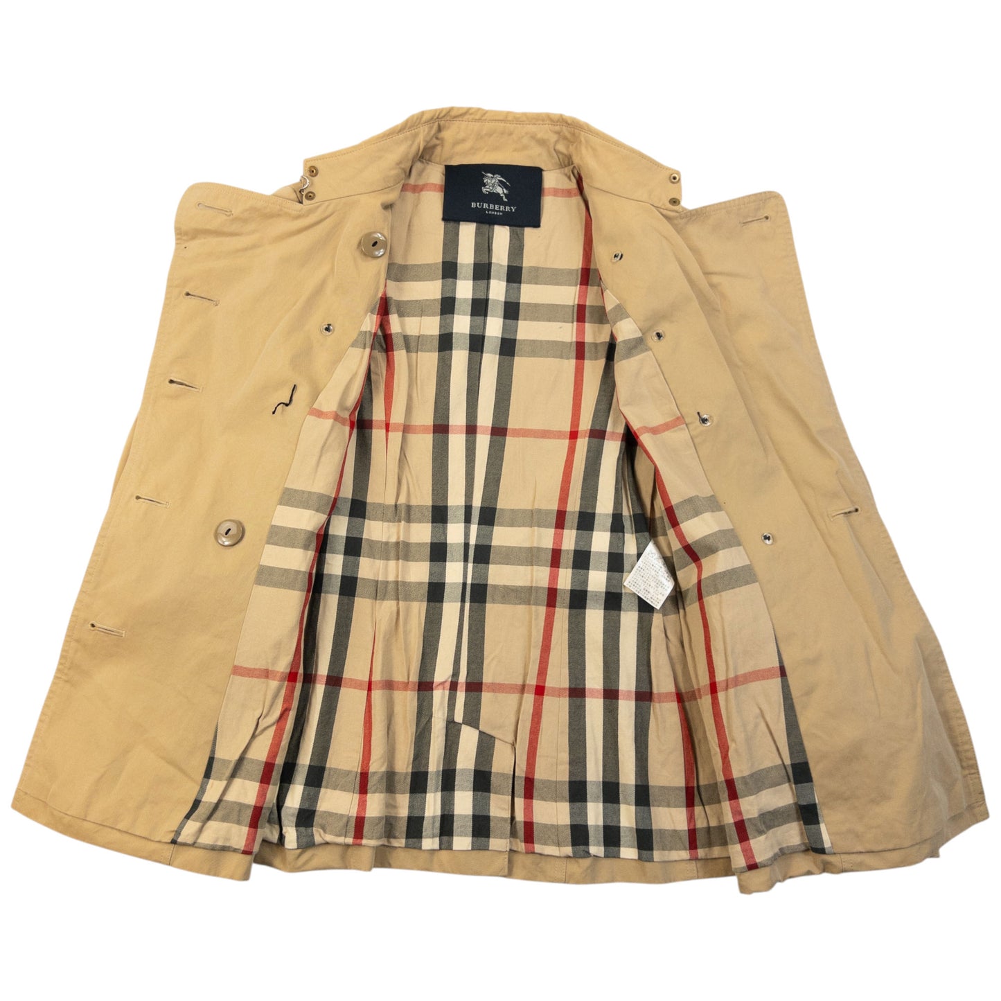 Vintage 2000s Burberry Nova Check Lined Belt Waist Jacket Womens Size S