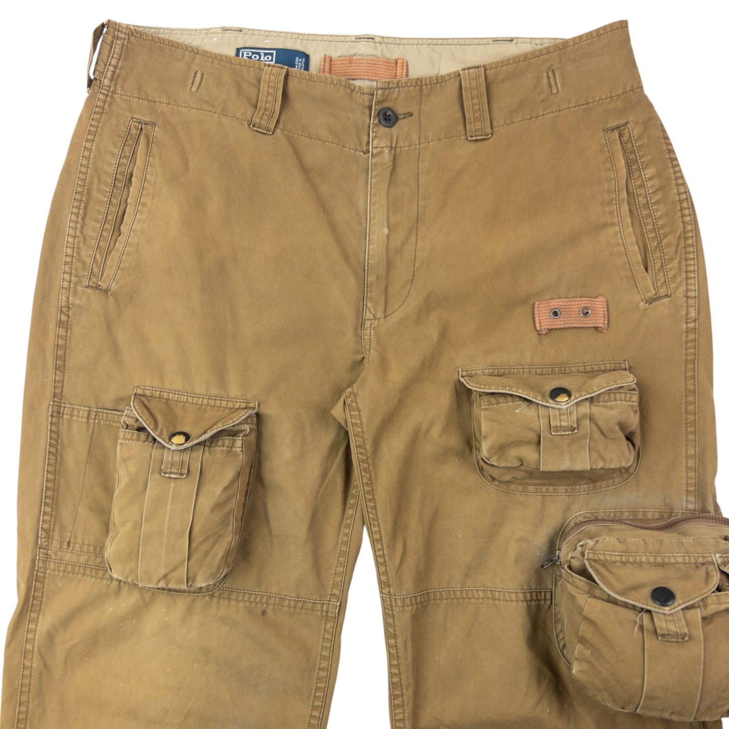 Vintage 90s Polo Ralph Lauren Multi Pocket Cargo Trousers Size W38