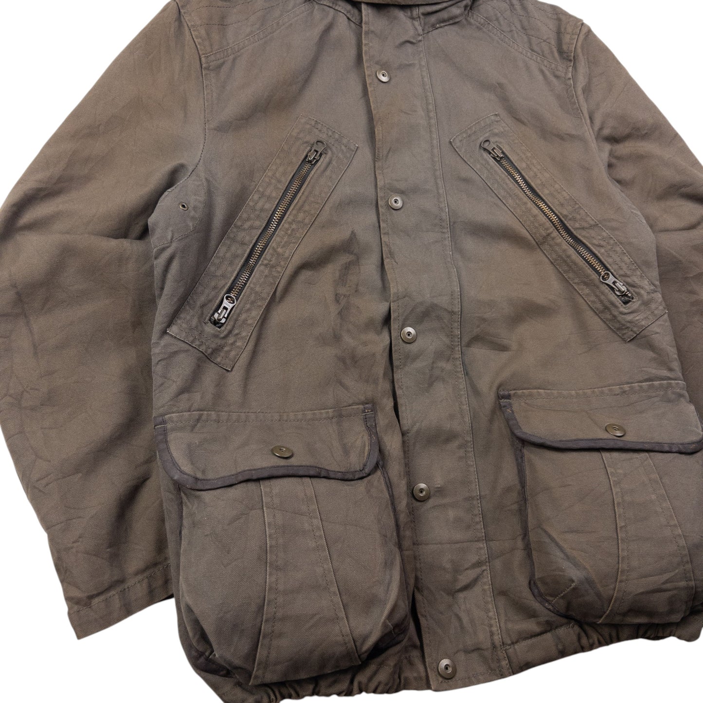 Vintage 2000s PPFM Fleece Lined Cargo Jacket Size M