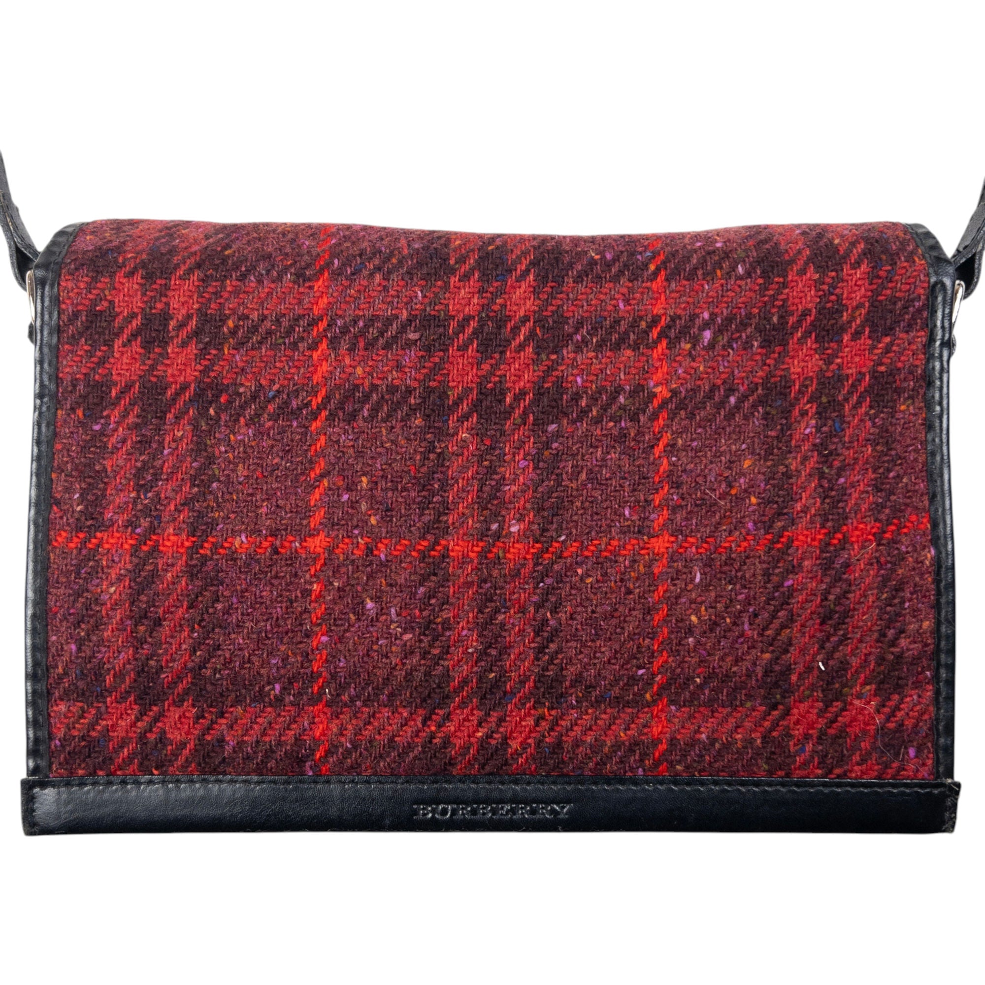 Vintage Burberry Nova Check Wool Crossbody Bag