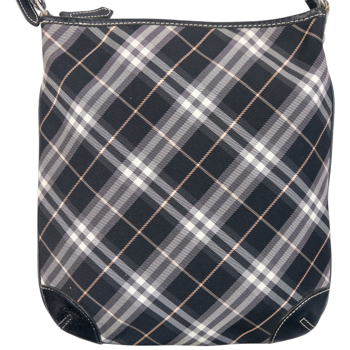 Vintage 2000s Burberry Blue Label Nova Check Crossbody Bag in black, photo 3