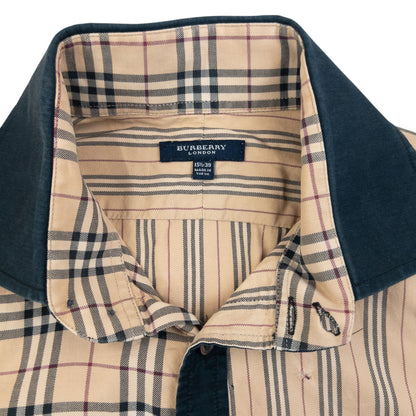 Vintage 2000s Burberry Nova Check Stripe Long Sleeve Button Up Shirt Size M