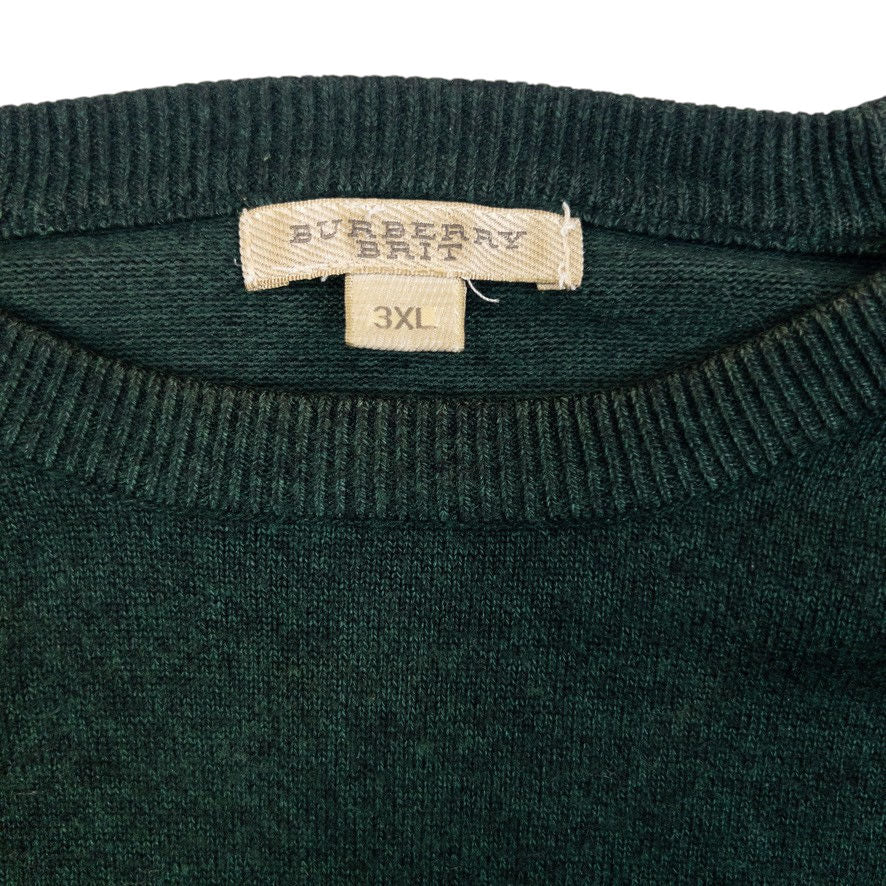 Vintage Burberry Brit Embroidered Jumper in green, photo 4