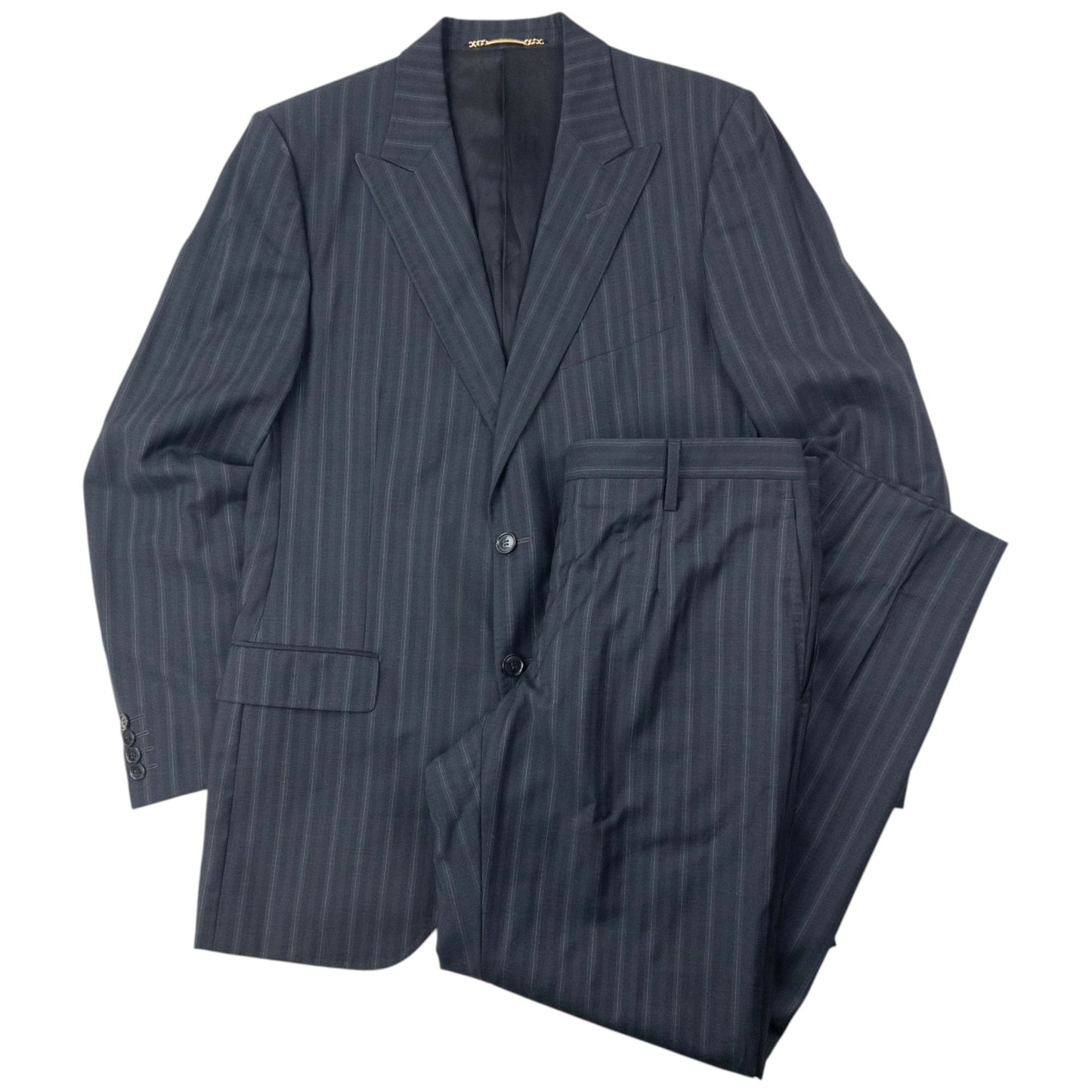 Vintage 2005 Dolce & Gabbana Striped Jacket & Trousers Suit Set Size L