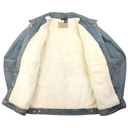 Vintage Oakley Industrial Denim Fur Lined Jacket Size L