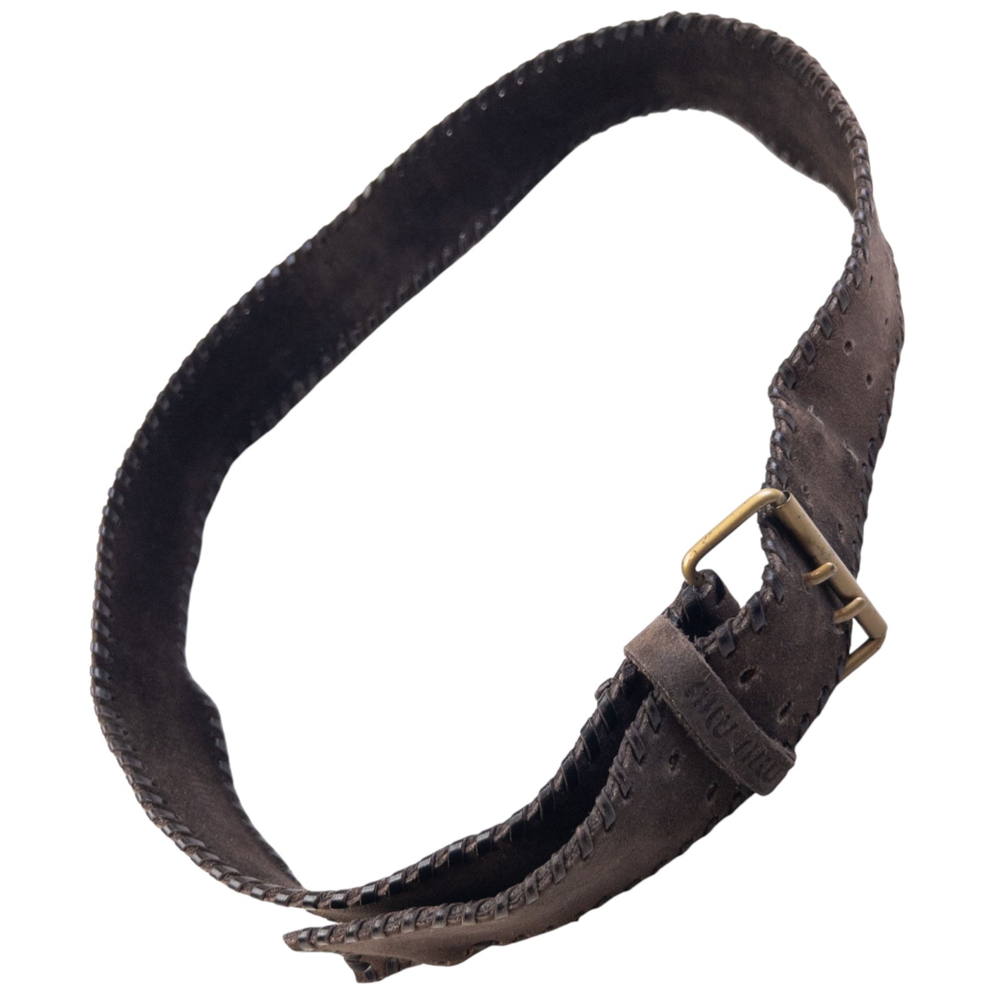 Vintage 2000s Miu Miu Suede Leather Belt Size L
