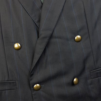 Vintage 90s Gianni Versace Couture Striped Blazer Jacket Size XL