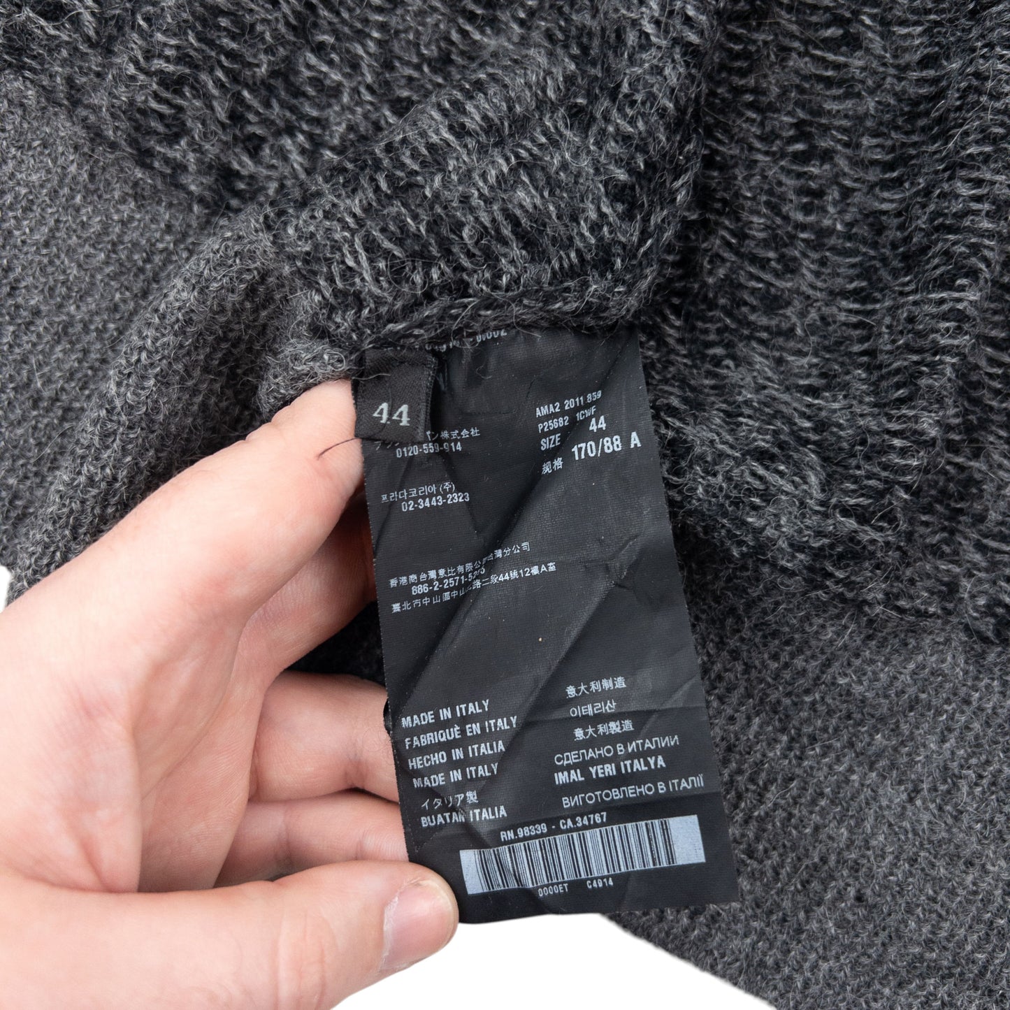 Vintage Prada Houndstooth Wool Cardigan Womens Size S