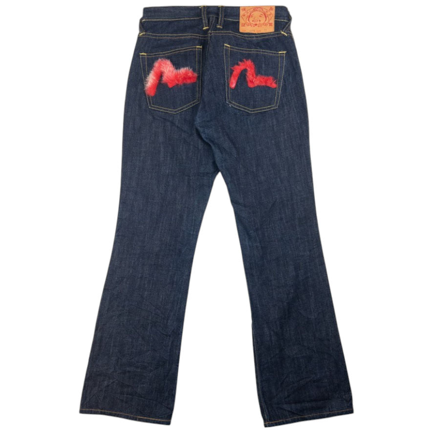 Vintage Evisu Double Fur Gull Japanese Denim Jeans Size W29