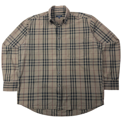 Vintage 2000s Burberry Nova Check Long Sleeve Button Up Shirt Size L