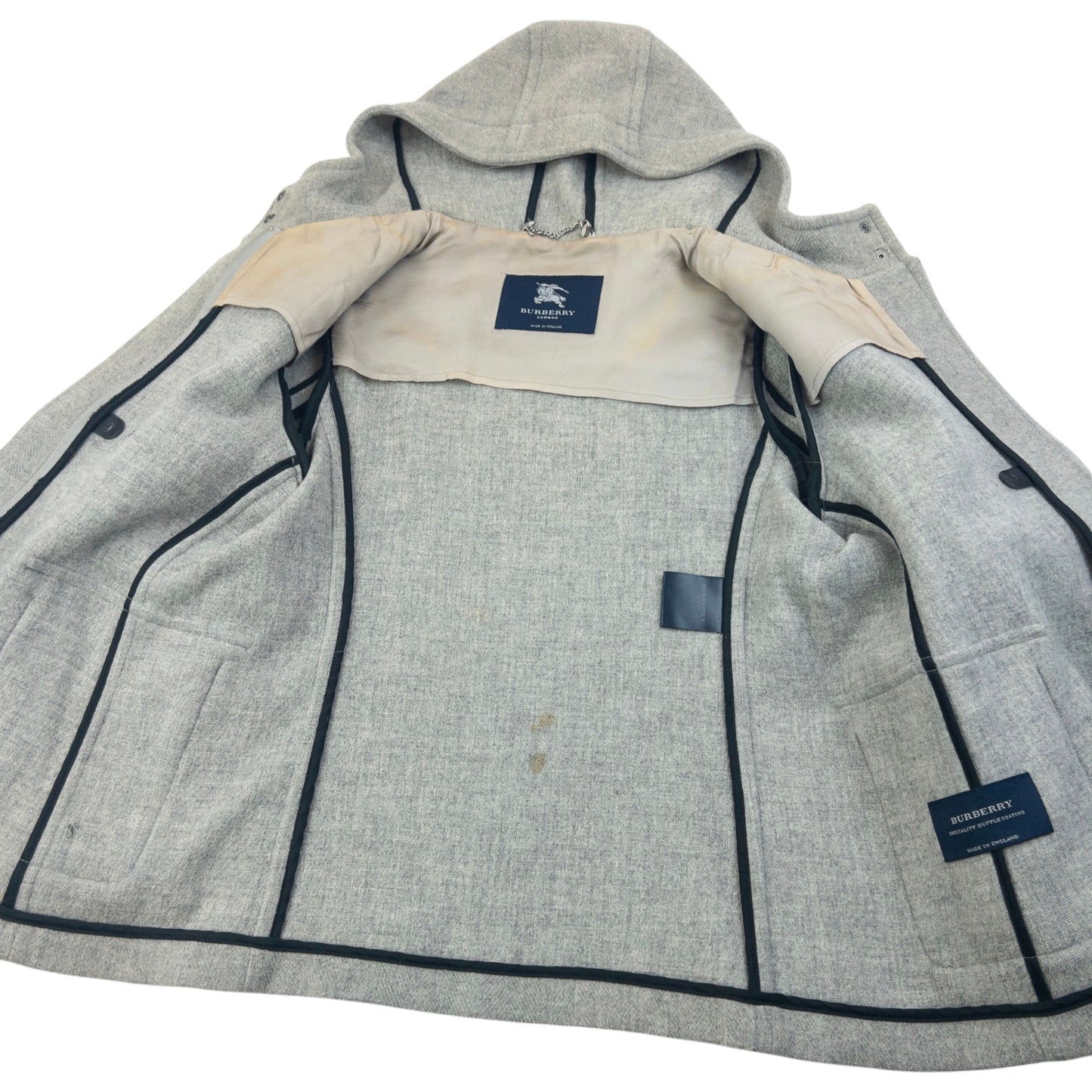 Vintage 2000s Burberry Wool Duffle Jacket Womens Size L