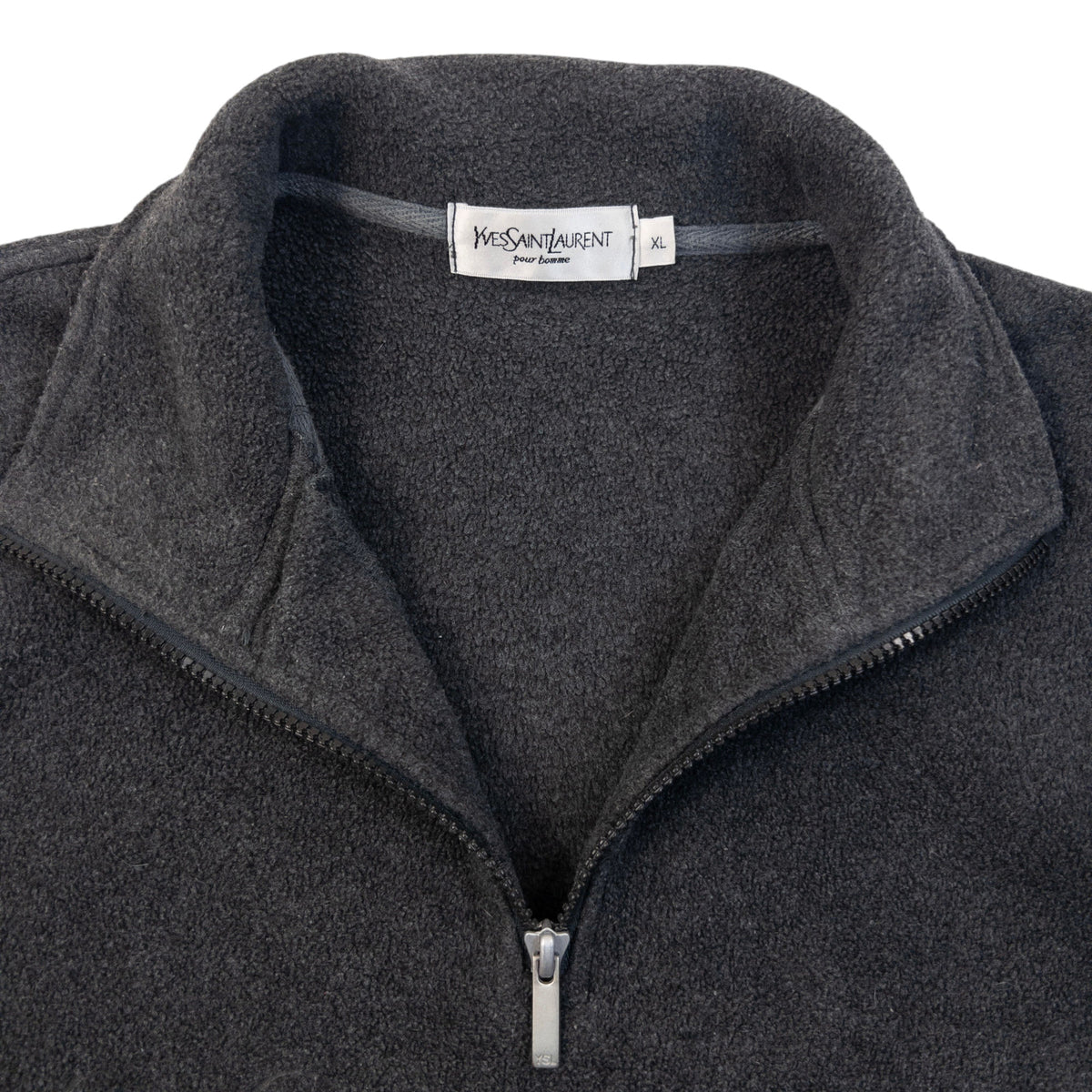Vintage 2000s YSL Yves Saint Laurent Q Zip Fleece Sweatshirt Size L