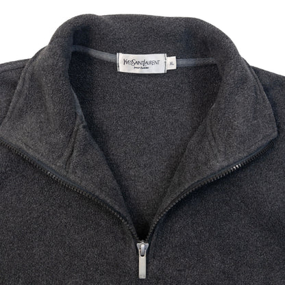 Vintage 2000s YSL Yves Saint Laurent Q Zip Fleece Sweatshirt Size L