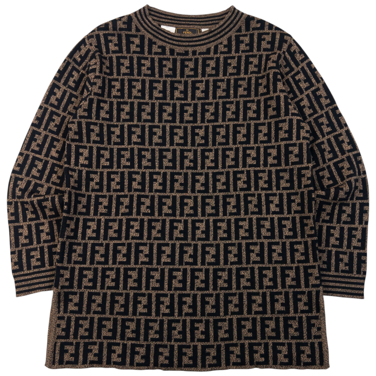 Vintage 90s Fendi Monogram Wool Jumper in black (merino wool)