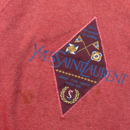 Vintage 90s YSL Yves Saint Laurent Embroidered Sweatshirt Womens Size M