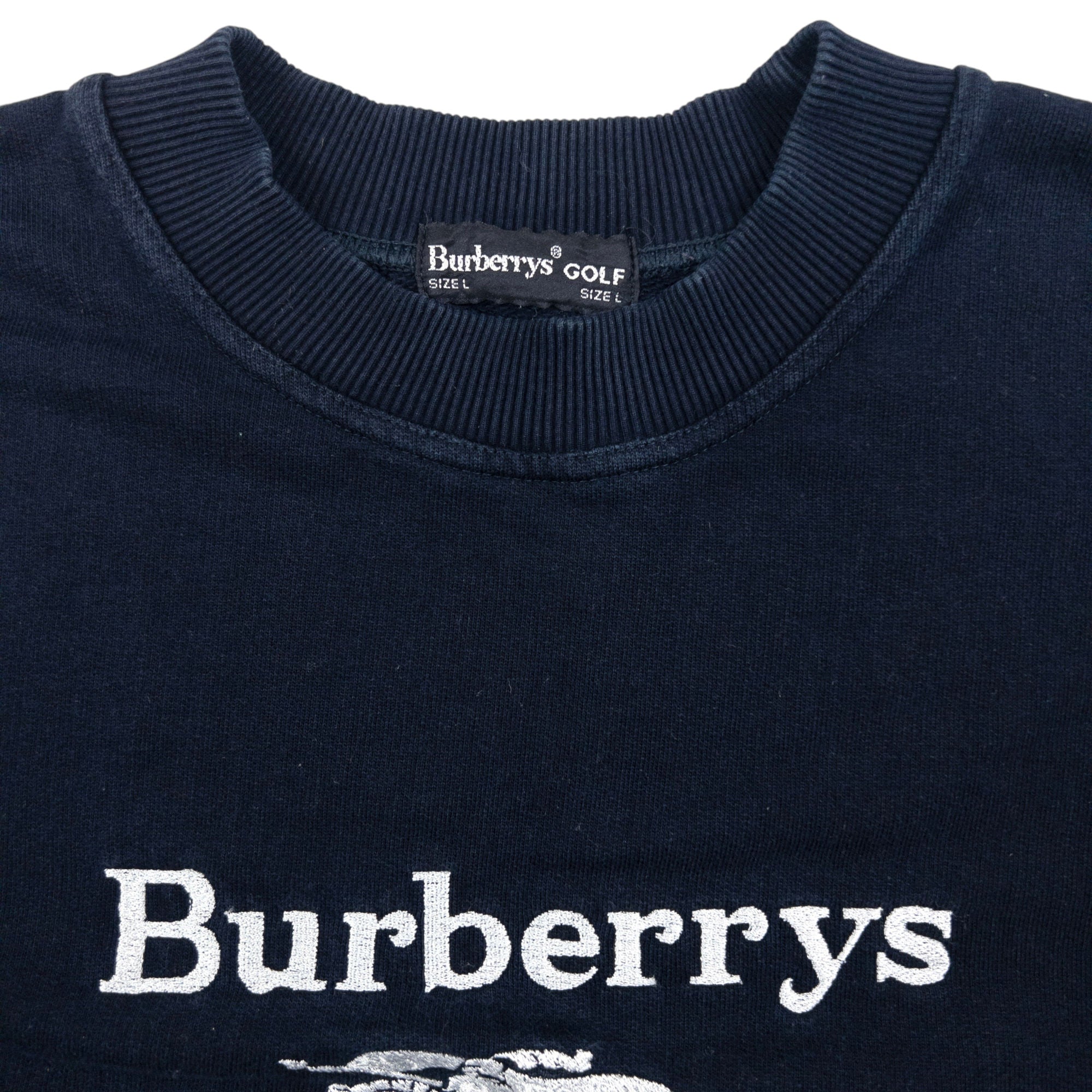 Vintage Burberry Golf Embroidered Sweatshirt Size M