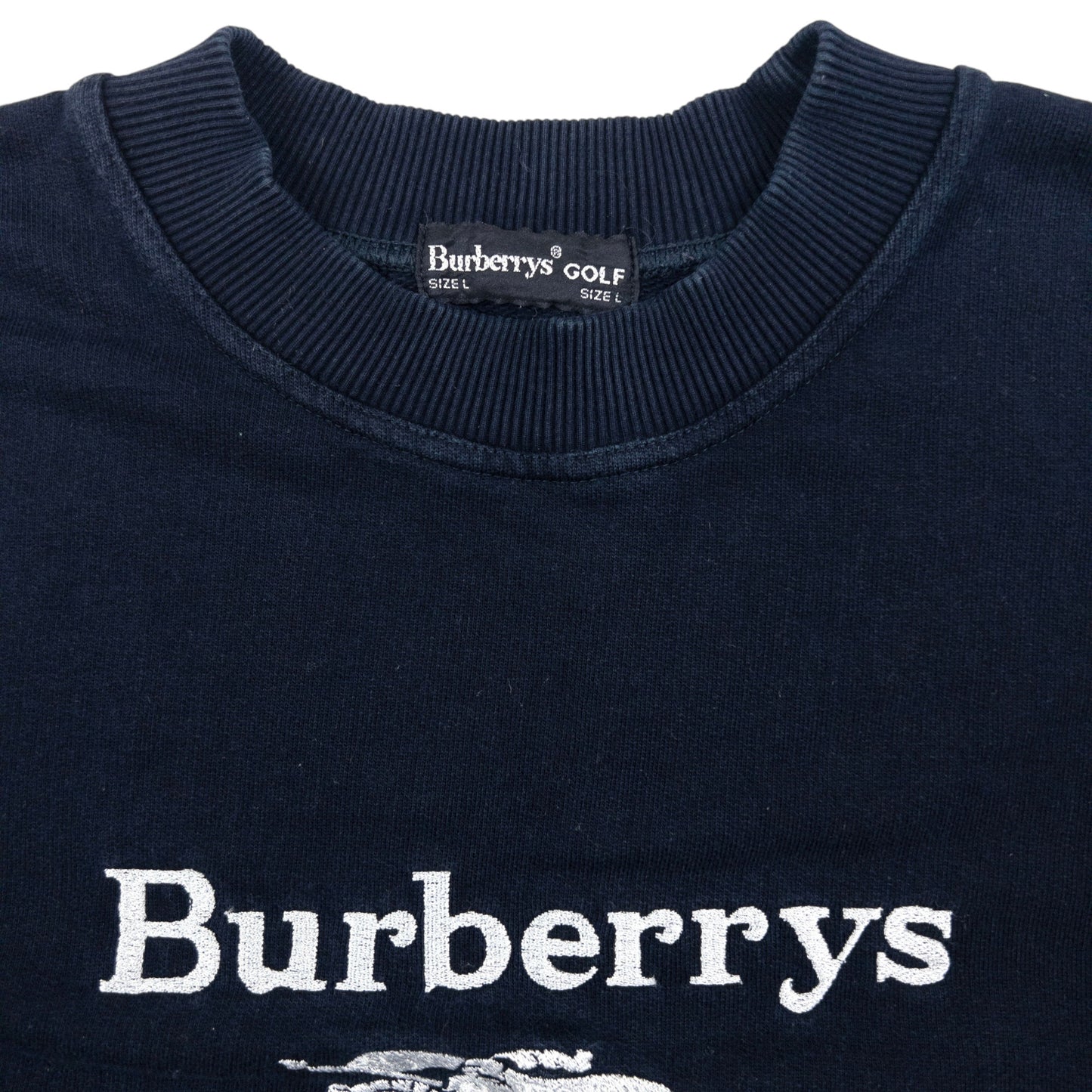 Vintage Burberry Golf Embroidered Sweatshirt Size M