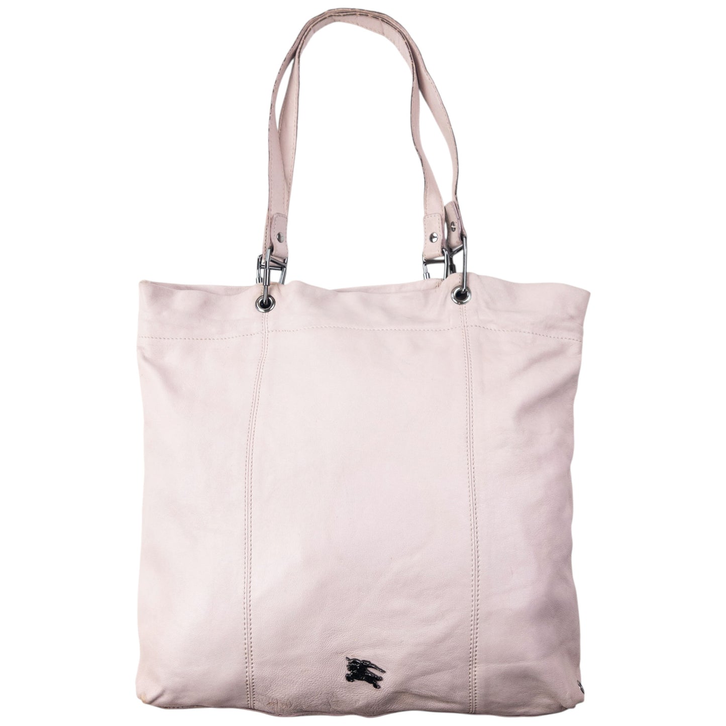 Vintage 2000s Burberry Leather Bucket Shoulder Bag