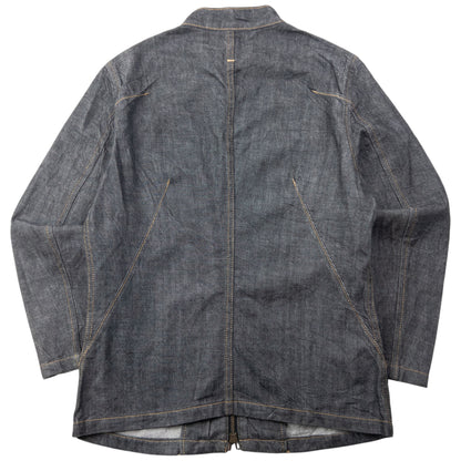 Vintage 90s Frapbois By Issey Miyake Zip Up Denim Jacket Size S