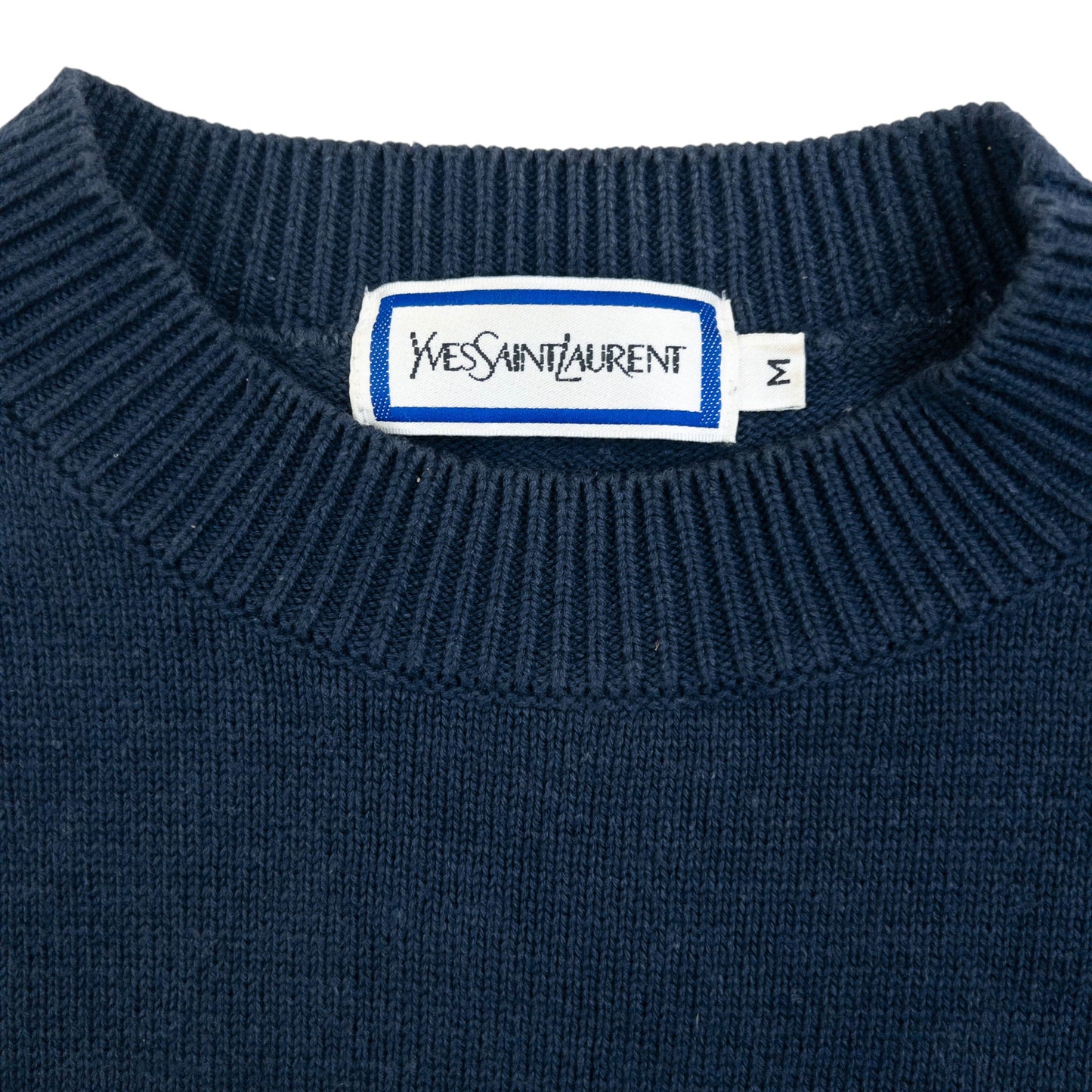 Vintage 80s YSL Yves Saint Laurent Pattern Knit Jumper Size S
