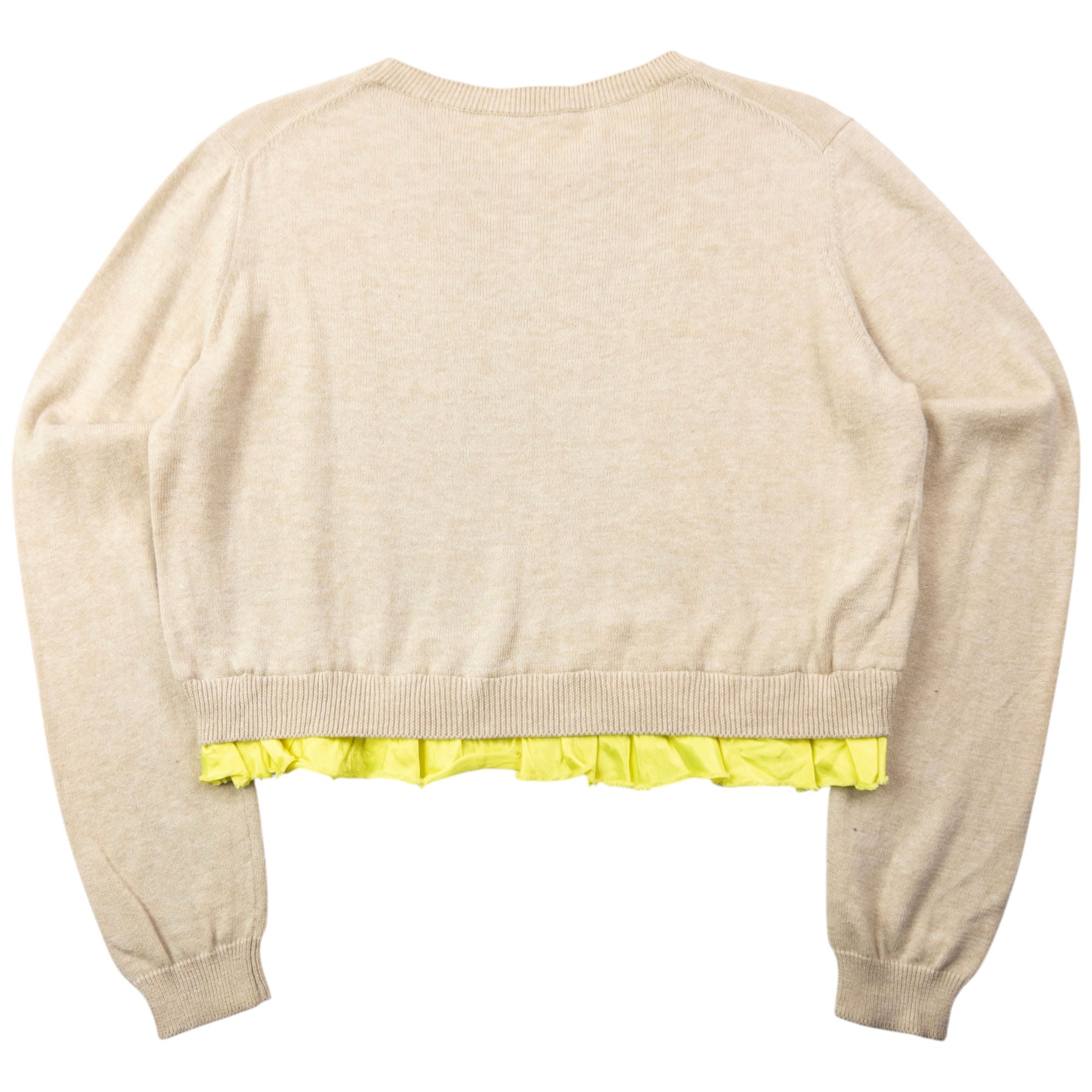 Vintage 2010 Miu Miu Frill Trim Cropped Jumper Womens Size M