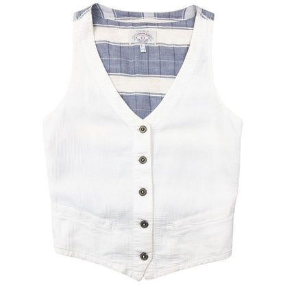 Vintage Armani Jeans Ribbed Button Up Vest Womens Size S