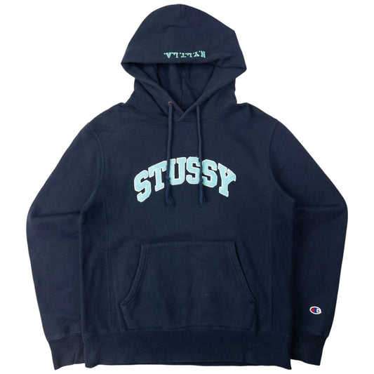 Vintage Stussy X Champion NYTLA Hoodie Size S