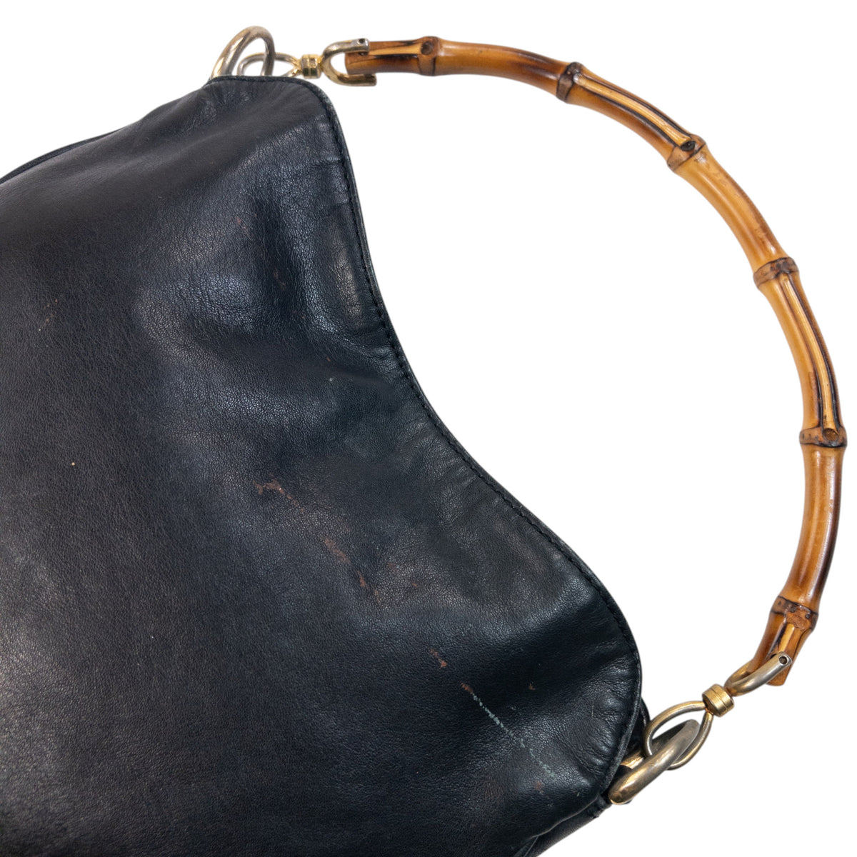 Vintage 90s Gucci Bamboo Handle Shoulder Bag