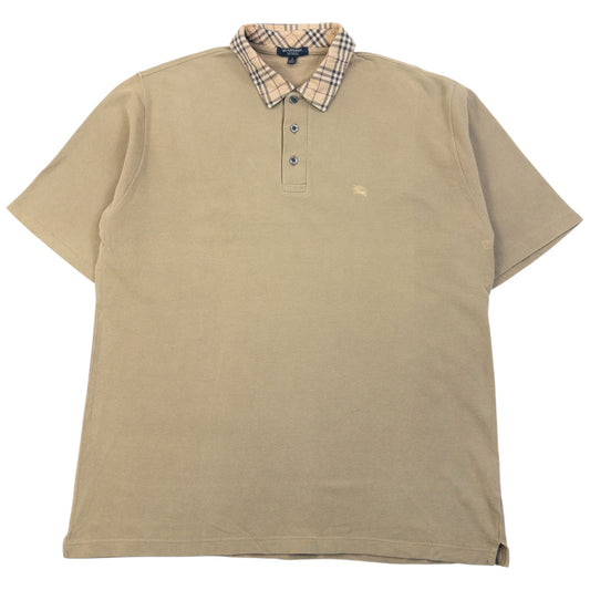 Vintage 2000s Burberry Nova Check Collar Polo Shirt Size L